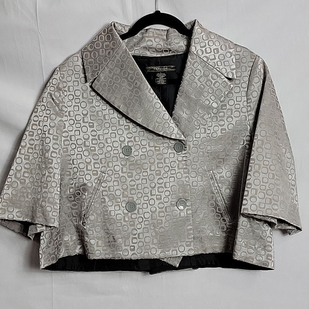 VERTIGO PARIS.. cropped gray/silvery jacket.. - Picture 6 of 12